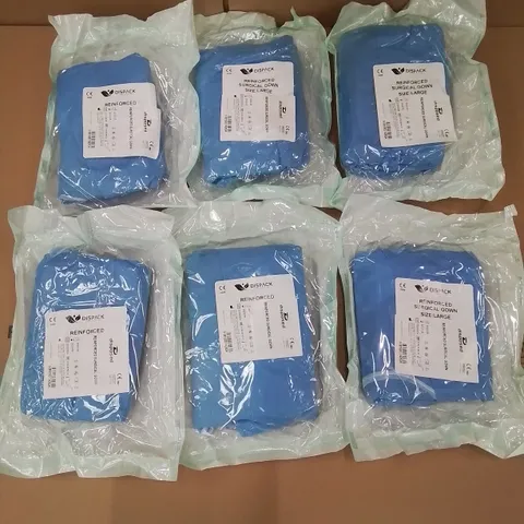 PALLET OF APPROXIMATELY 800 BRAND NEW DISPACK REINFORCED SURGICAL GOWNS - SIZE LARGE