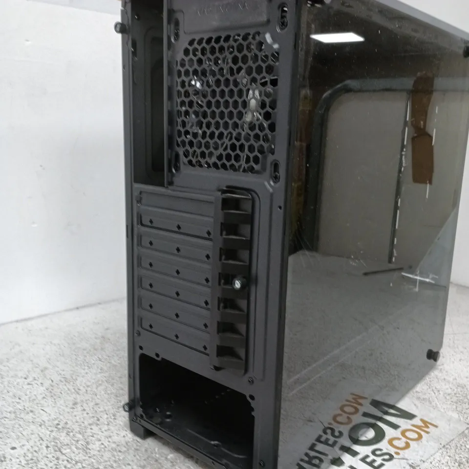 Desktop PC Tower Case – Black Mid-Tower with Glass Side