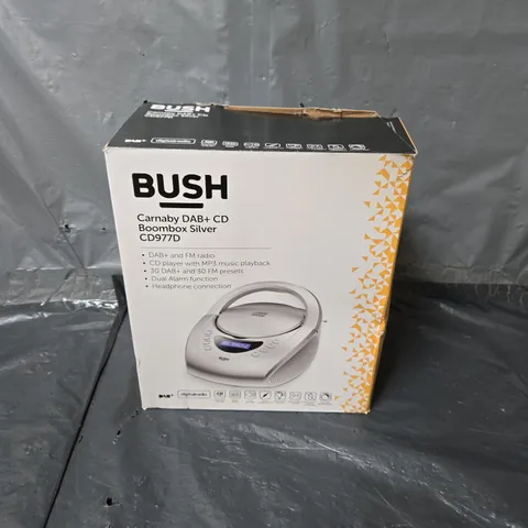 BOXED BUSH CARNABY DAB+ CD BOOMBOX SILVER CD977D