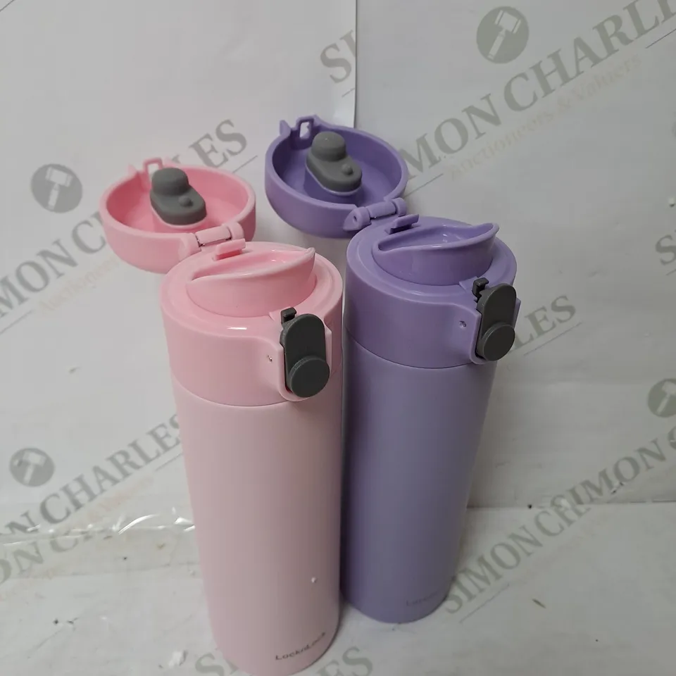 LOCK&LOCK X2 METAL INSULATED BOTTLES IN PINK AND PURPLE