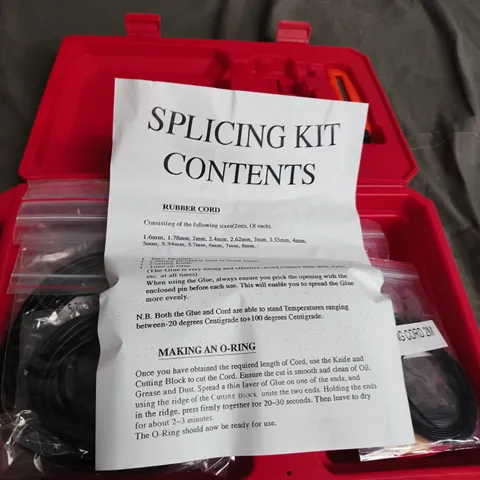 SPLICING KIT β RUBBER CORD & O-RING MAKING KIT IN RED CASE