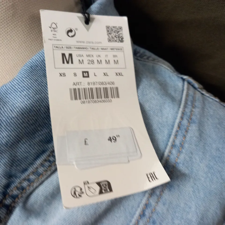 ZARA DENIM SLEEVELESS MAXI DRESS - M