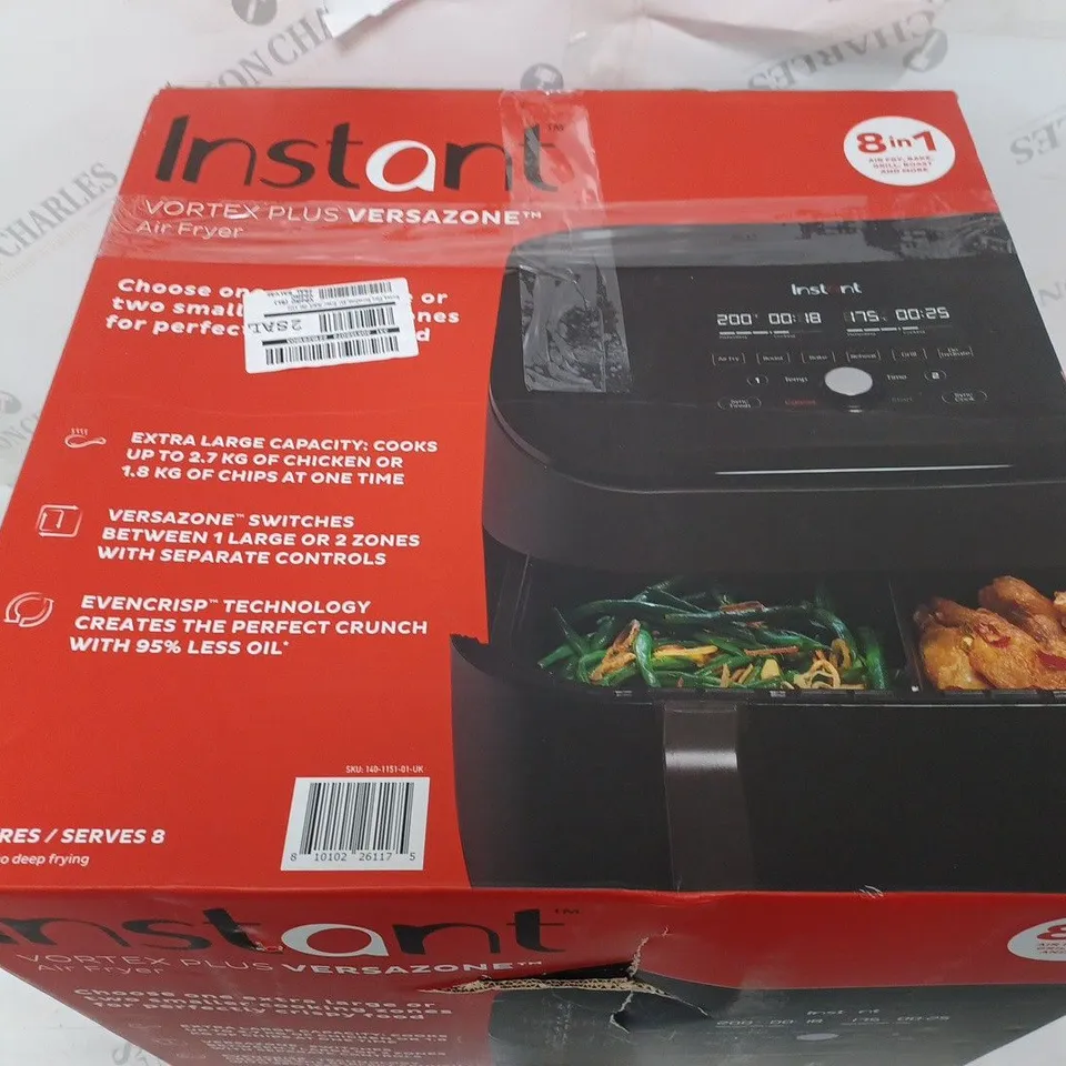 BOXED VORTEX PLUS VERSAZONE AIR FRYER RRP £199