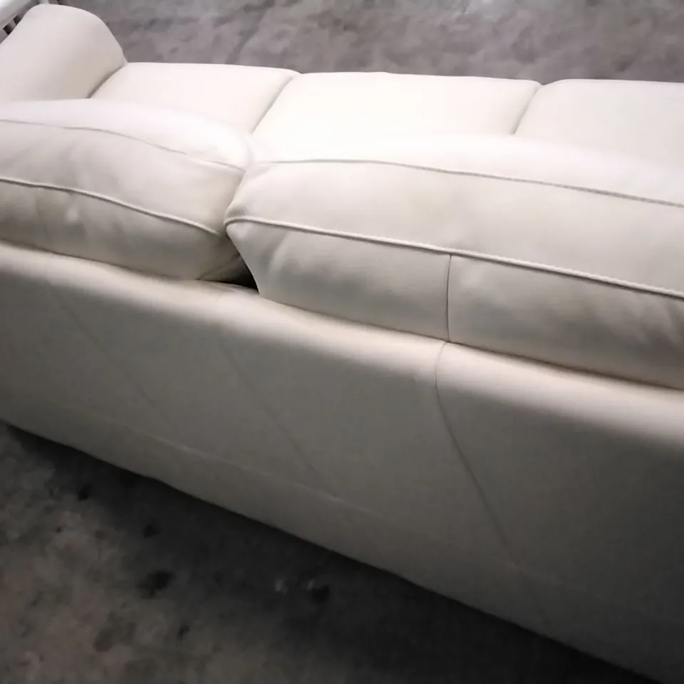 QUALITY ITALIAN DESIGNER AVOLA LARGE SOFA CREAM LEATHER