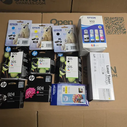 LOT OF APPROXIMATELY 18 ASSOIRTED PRINTER ITEMS TO INCLUDE EPSON, BROTHER AND HP