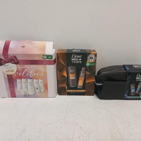 DOVE MEN+CARE GROOMING GIFT SETS (3 BOXES) WITH BLACK TRAVEL BAG