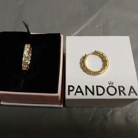 BOXED PAIR OF PANDORA HOOP EARRINGS