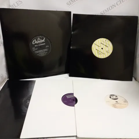APPROXIMATELY 10 ASSORTED VINYL DISKS FROM VARIOUS ARTISTS TO INCLUDE M.C. HAMMER, KEITH SWEAT, ALEXANDER O'NEAL ETC