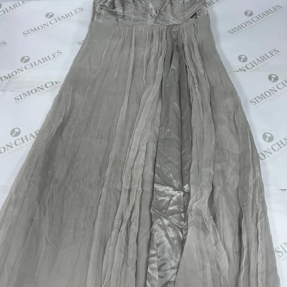 MONSOON STRAPLESS DRESS IN GREY SIZE 8