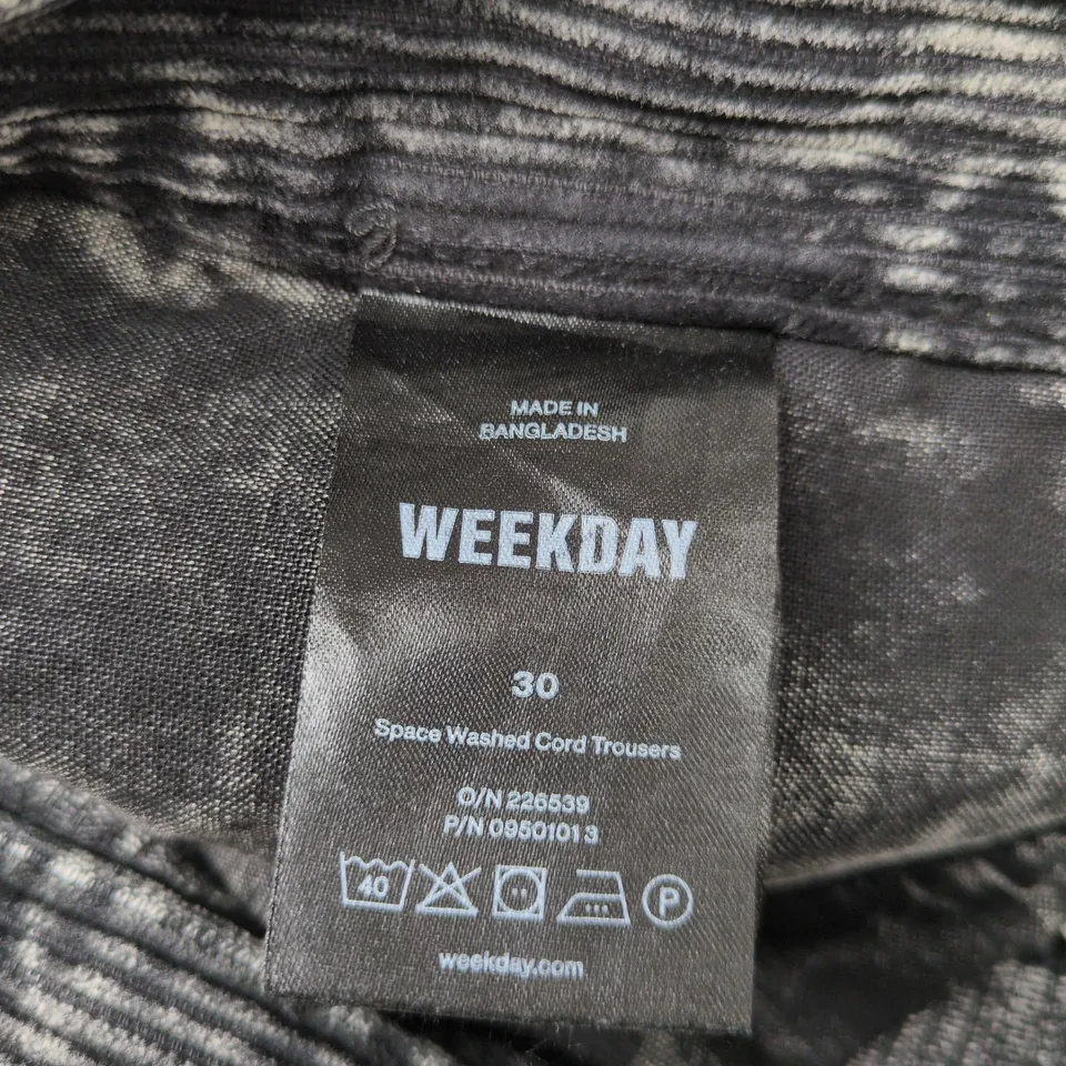 WEEKDAY SPACE WASHED CORD TROUSERS – UK 30
