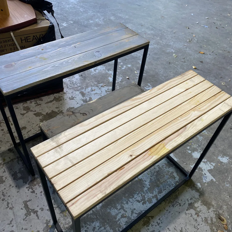 TWO TABLES AND STOOL 