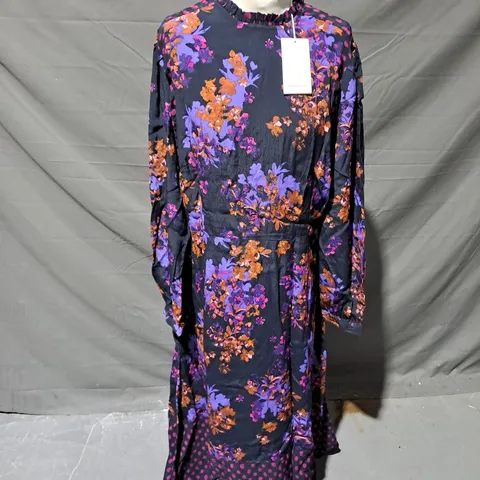 MONSOON KIERA DRESS IN PURPLE SIZE 18
