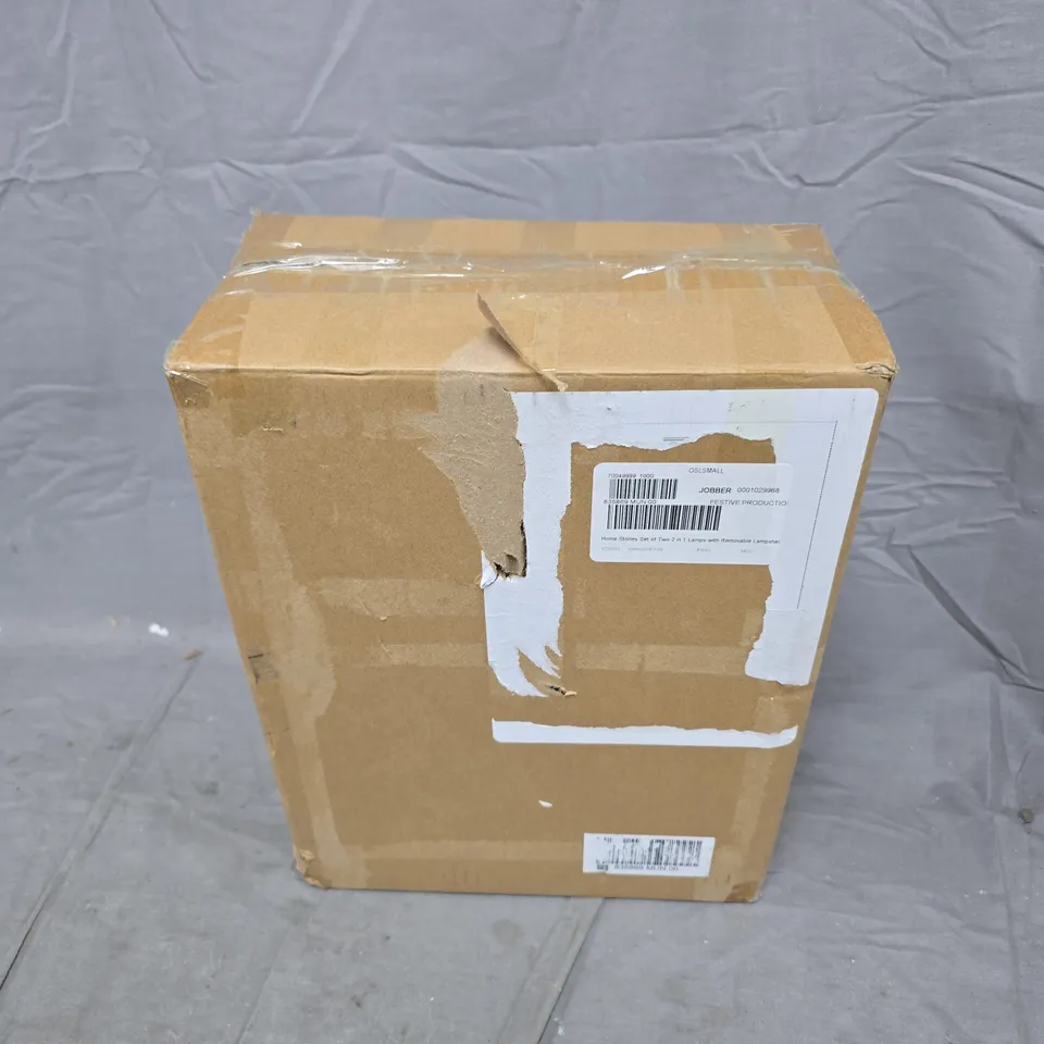 HOME STORIES SET OF TWO 2 IN 1 LAMPS WITH REMOVABLE LAMPSHADE