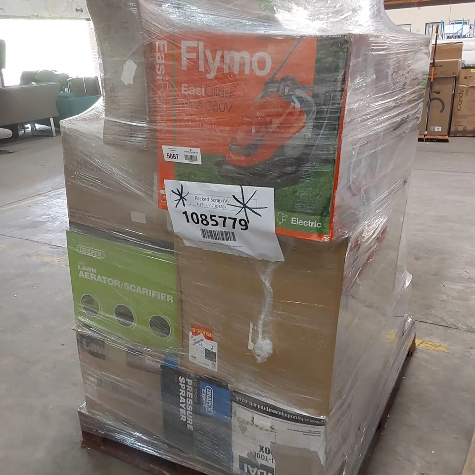 PALLET OF APPROXIMATELY 18 UNPROCESSED RAW RETURN HOUSEHOLD AND ELECTRICAL GOODS TO INCLUDE;
