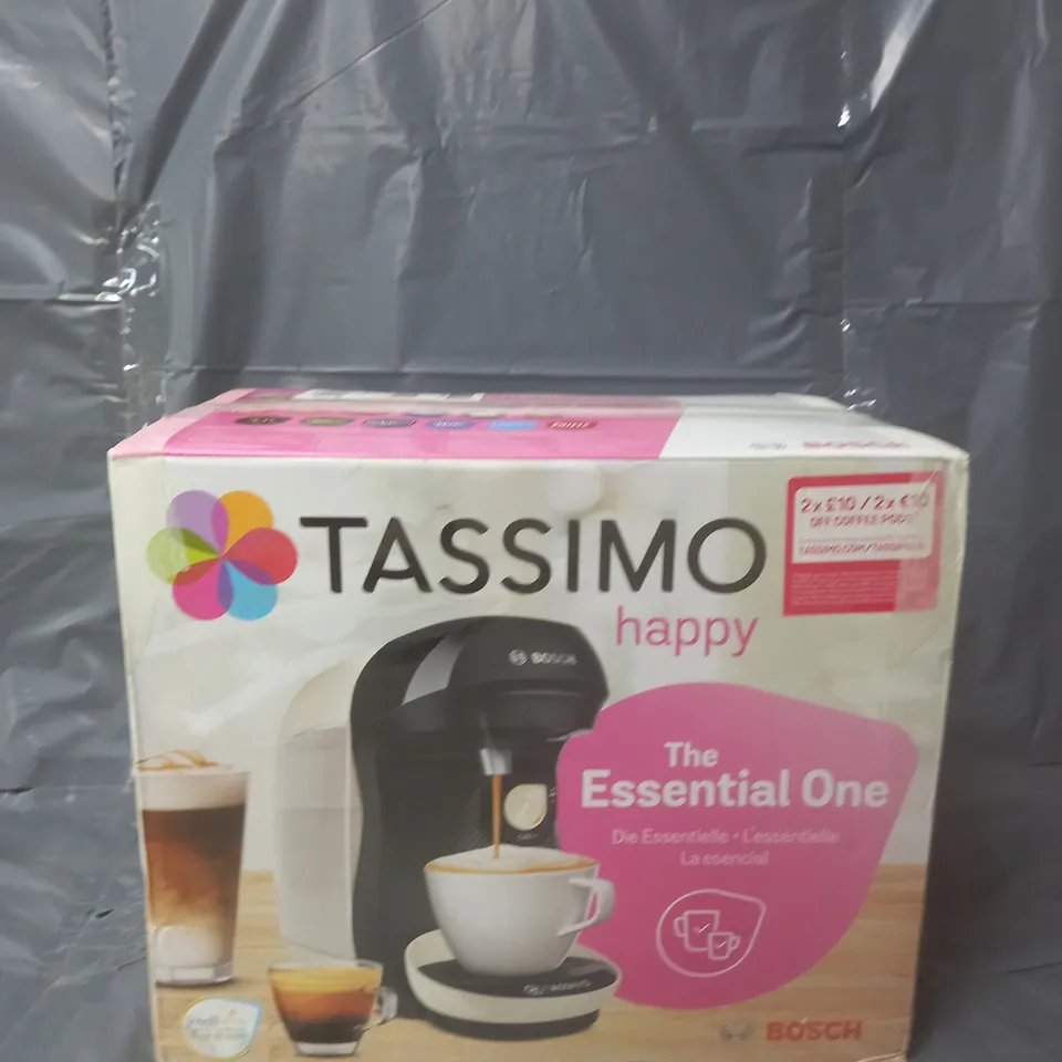 BOXED BOSCH TASSIMO HAPPY POD COFFEE MACHINE - TAS1007GB RRP £106