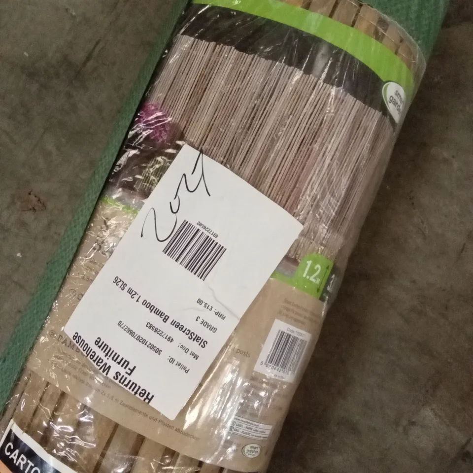 WRAPPED SLATSCREEN BAMBOO 3.8 x 1.2m