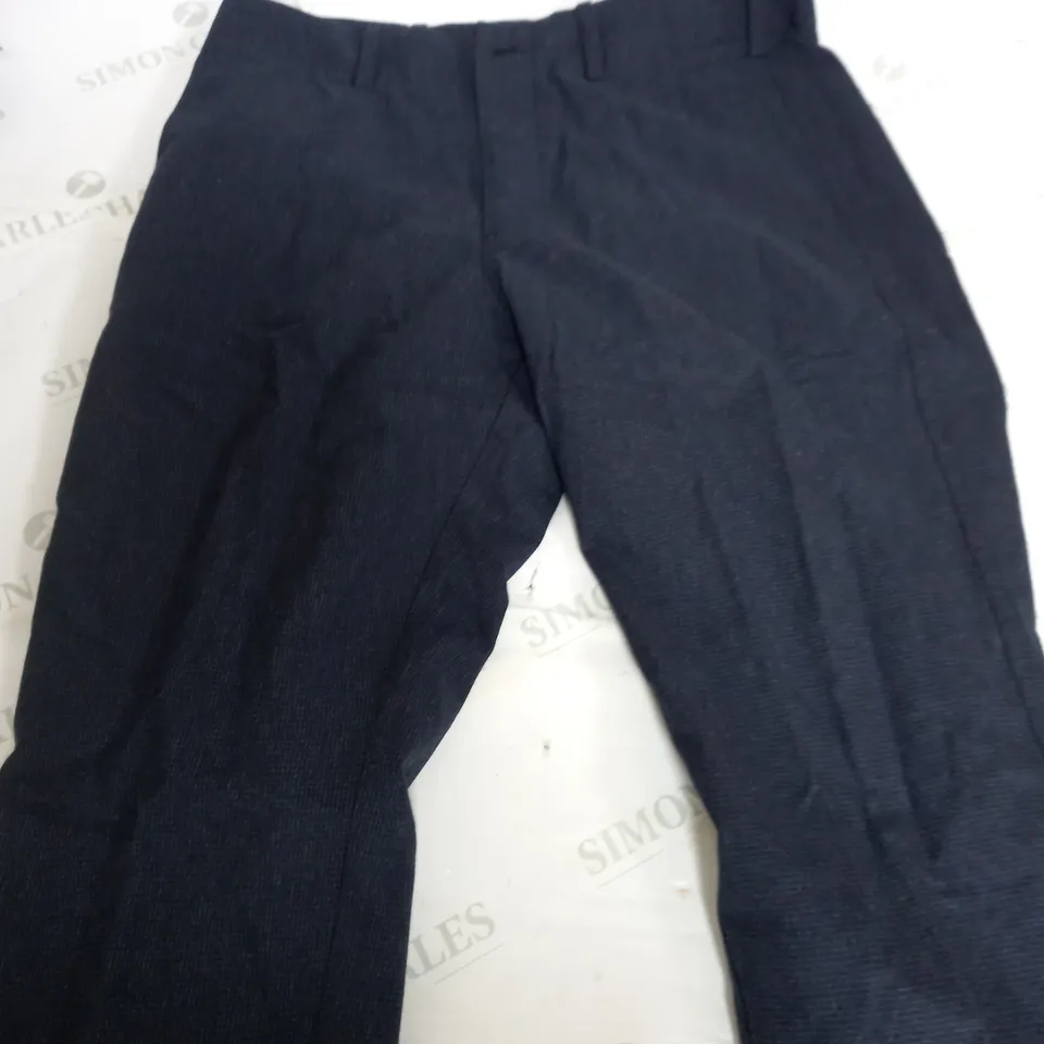 MASSIMO DUTTI NAVY CHECKER TROUSERS -  EUR 42