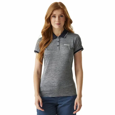 BRAND NEW REGATTA WOMENS REMEX II POLO NECK T-SHIRT IN NAVY - UK 24