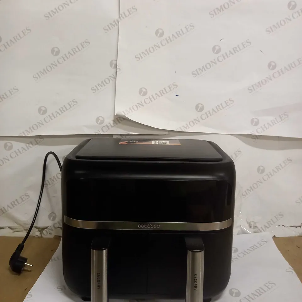 CECOTEC CECOFRY ADVANCE DOUBLE X. 9L DIGITAL HOT AIR FRYER, 2850 W, COMPACT AND OIL-FREE DIET FRYER, 2 BASKETS