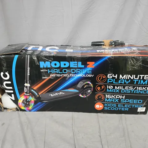BOXED ZINC MODEL Z KIDS ELECTRIC SCOOTER - BLACK 