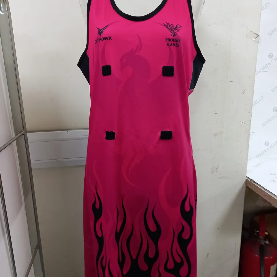 FLYHAWK PHOENIX FLAMES VEST IN PINK - SIZE 20