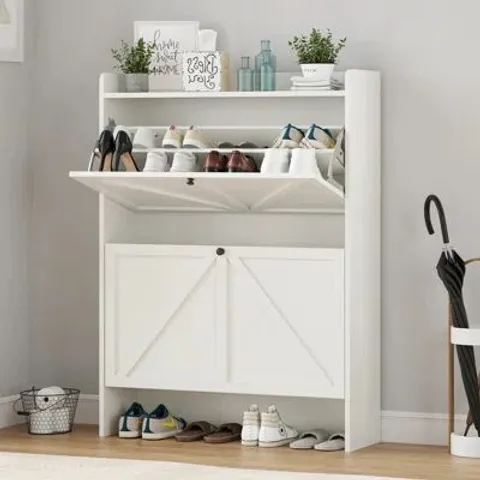 BOXED 16 PAIR SHOE STORAGE CABINET (1 BOX)