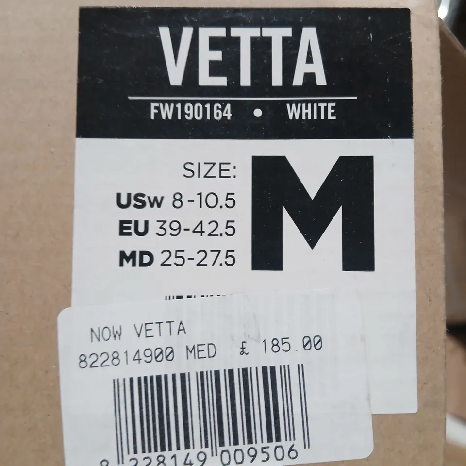 VETTA SNOWBOARD BINDINGS – WHITE, SIZE M (US 8-10.5, EU 39-42.5)