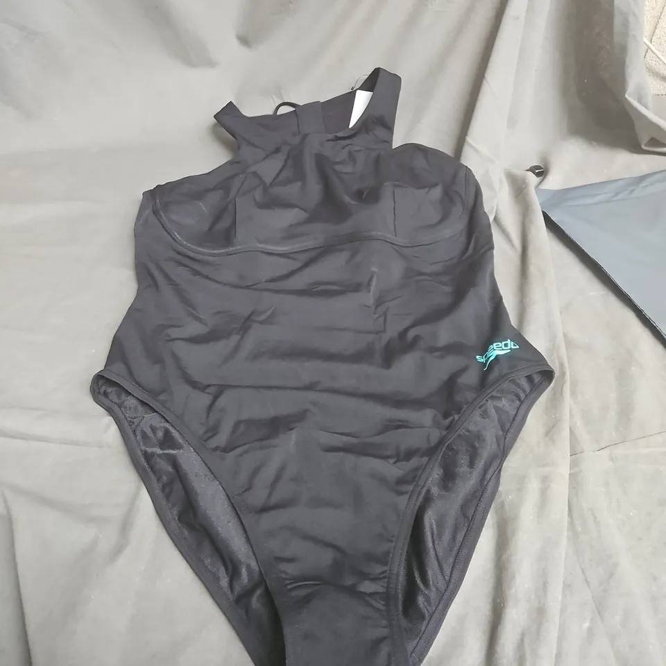 SPEEDO WOMEN’S BLACK ONE-PIECE SWIMSUIT – UK 16 (US 12)