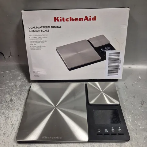 BOXED KITCHEN AID DUAL PLATFORM DIGITAL KITCHEN SCALES