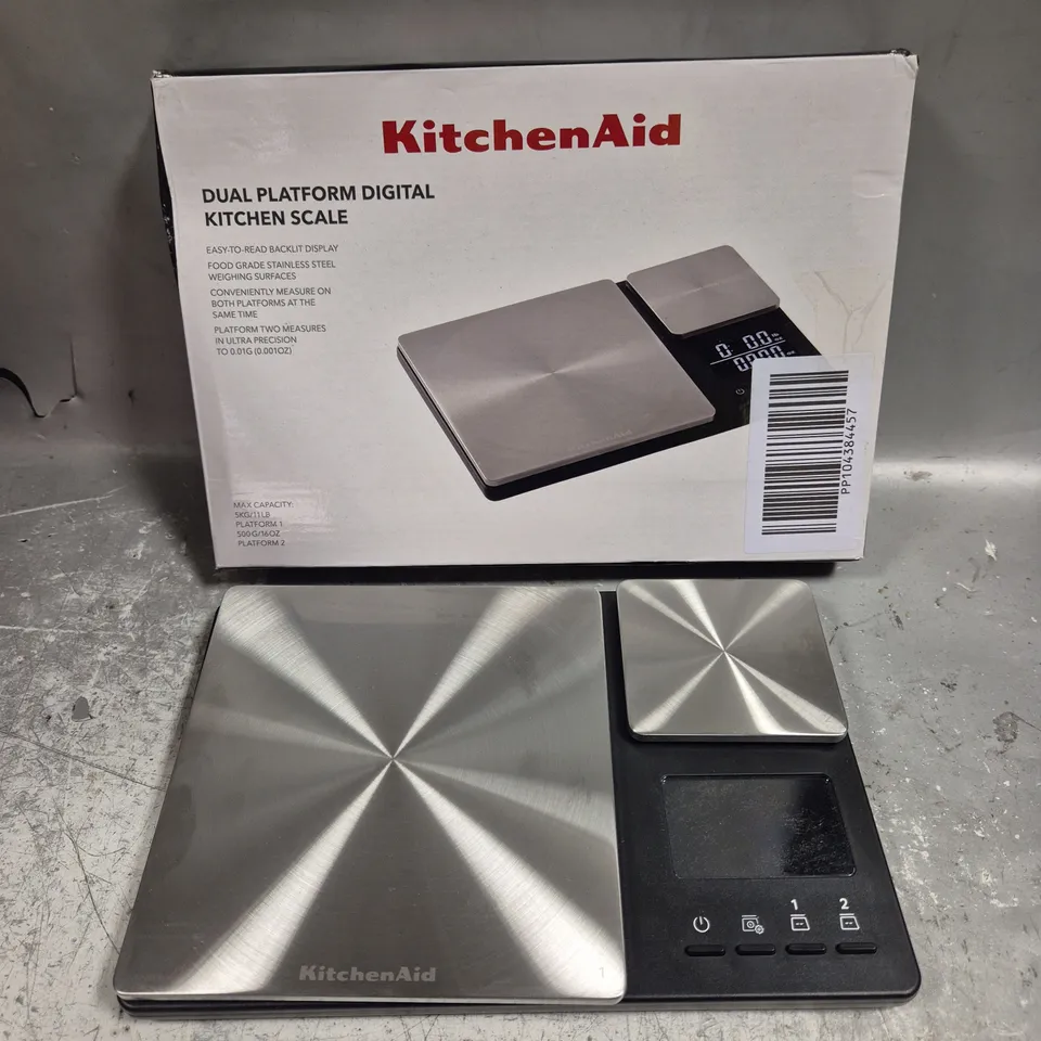 BOXED KITCHEN AID DUAL PLATFORM DIGITAL KITCHEN SCALES 