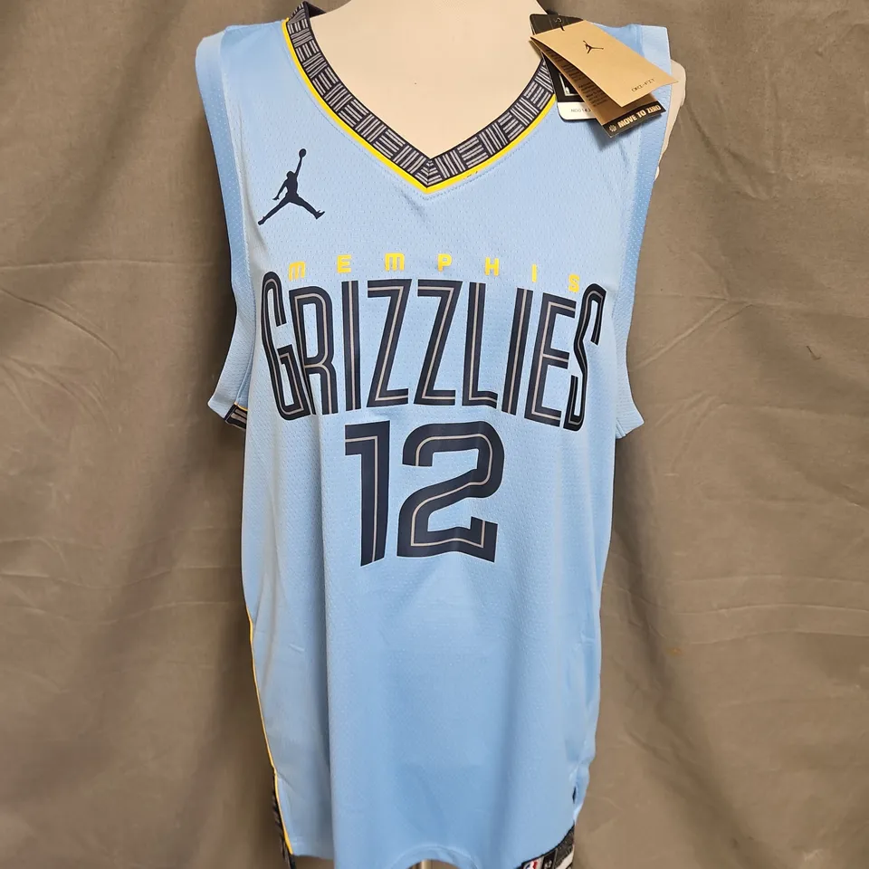 NIKE JORDAN MEMPHIS GRIZZLIES BASKETBALL JERSEY IN BLUE SIZE XL
