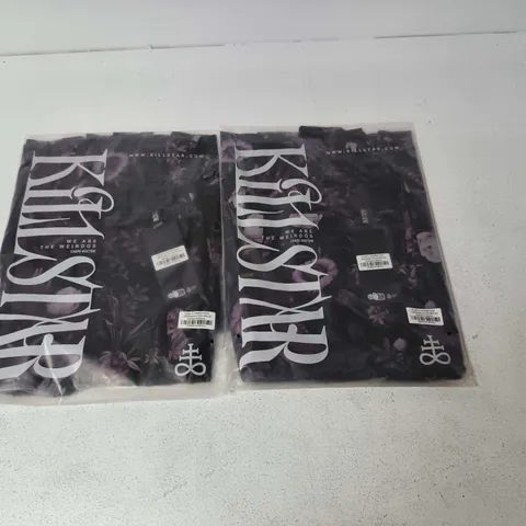 LOT OF APPROXIMATELY 28 BRAND NEW KILLSTAR DUSK GARDEN MINI DRESSES - INCLUDES SIZES L & XL