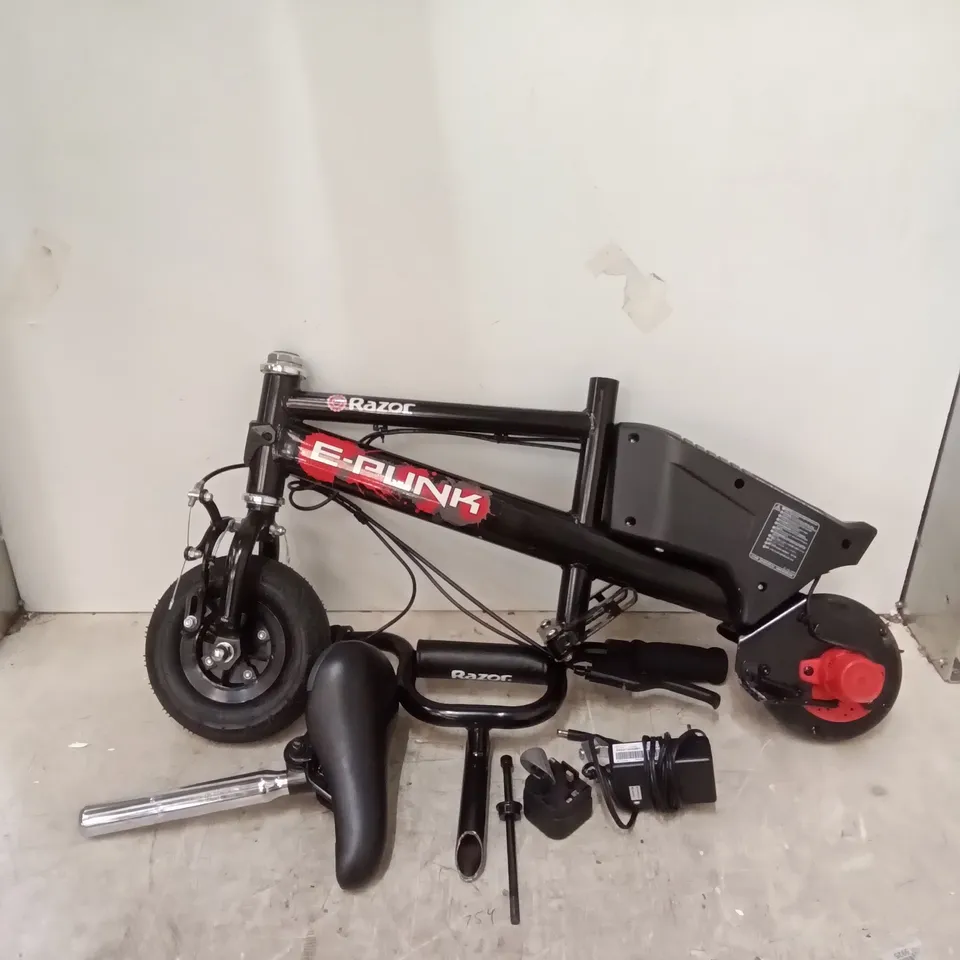BOXEDE-PUNK ELECTRIC MICRO BIKE - BLACK/RED RRP £279.99
