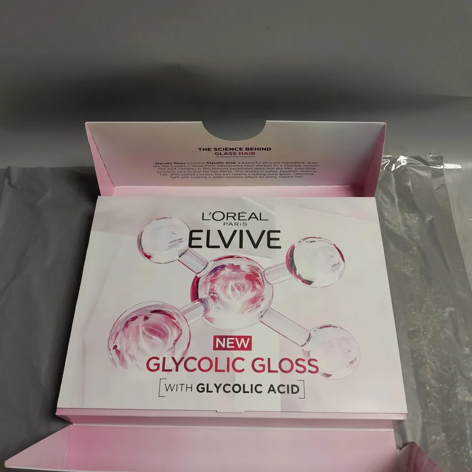 BOXED L'OREAL PARIS ELVIVE GLYCOLIC GLOSS HAIR TREATMENT SET