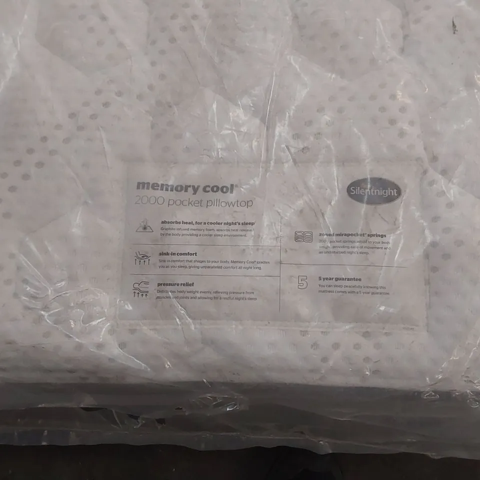 QUALITY BAGGED SILENTNIGHT MEMORY COOL 2000 PILLOW TOP 5' KING SIZE MATTRESS