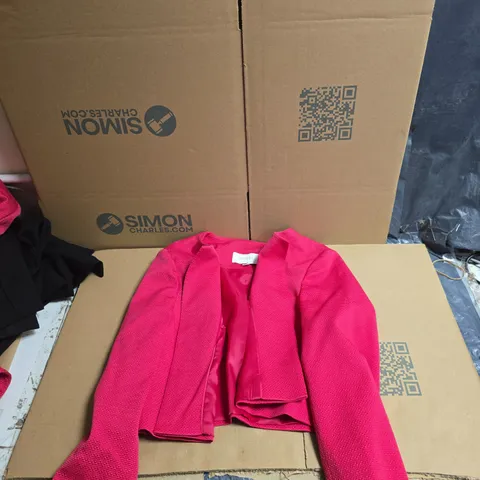 HOBBS LONDON WOMEN’S PINK TEXTURED JACKET – UK 12