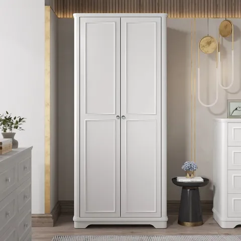 BOXED NESTOR 2 DOOR MANUFACTURED WOOD WARDROBE (1 BOX)