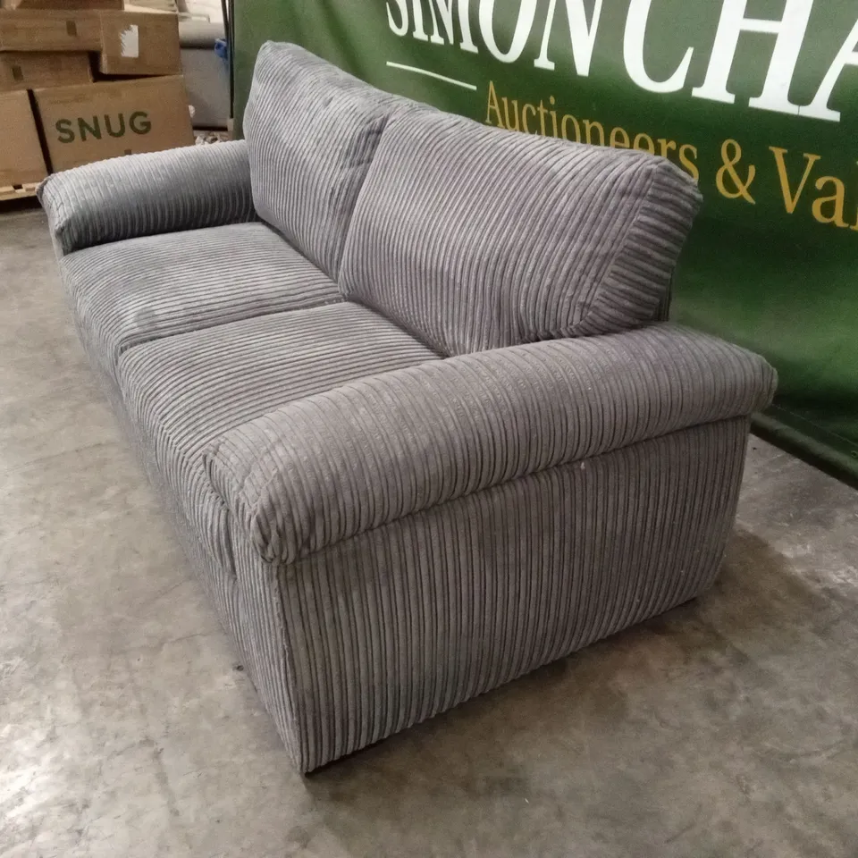 AMALFI STANDARD BACK FABRIC 3 SEATER SOFA - CHARCOAL RRP £579