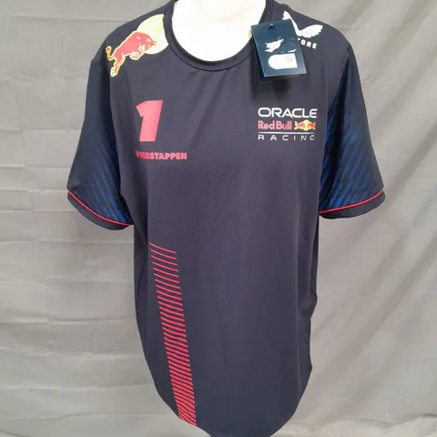 CASTORE ORACLE REDBULL RACING MAX VERSTAPPE TSHIRT IN BLUE SIZE L
