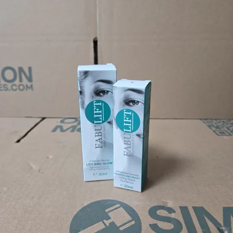 2 X FABULIFT ITEMS: LIFT AND GLOW SERUM + EYE SERUM
