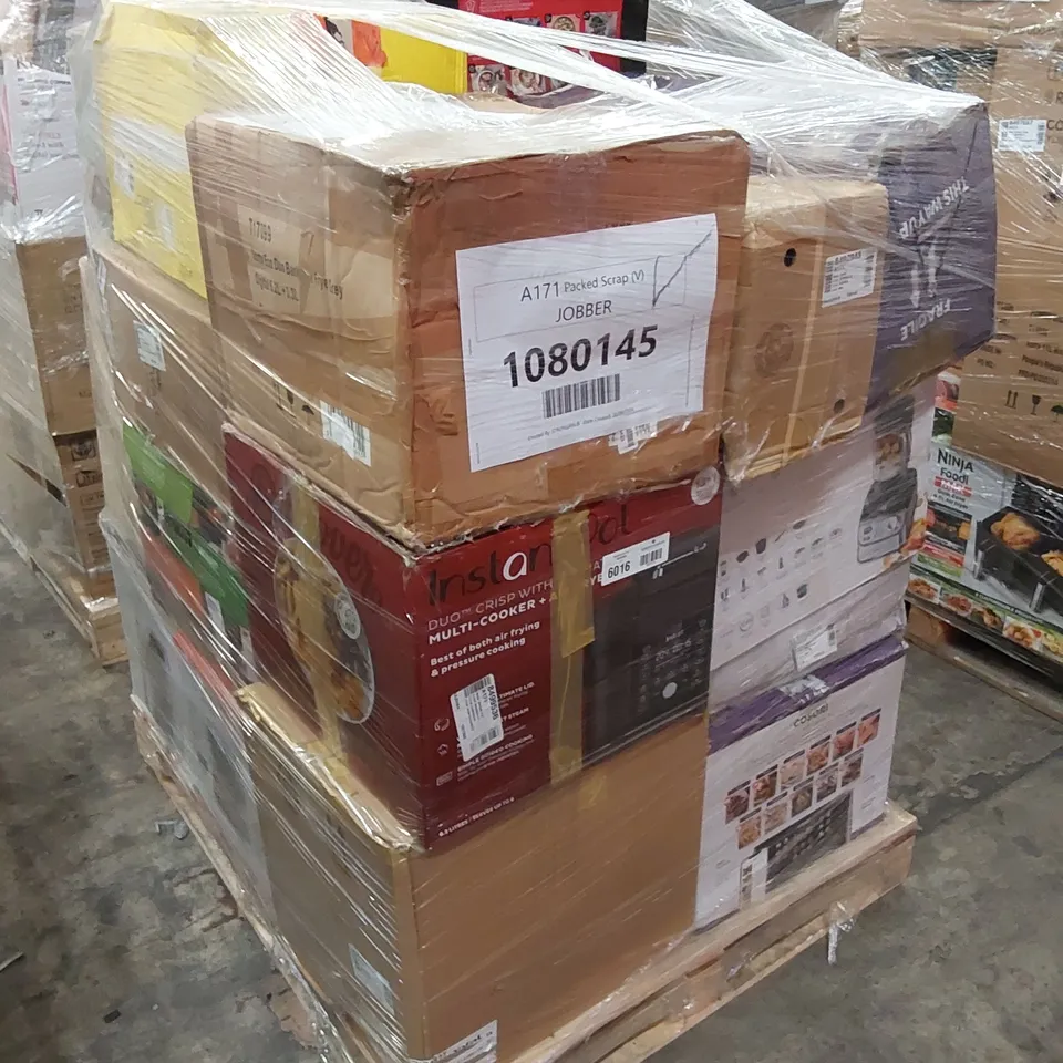 PALLET OF APPROXIMATELY 21 UNPROCESSED RAW RETURN HOUSEHOLD AND ELECTRICAL GOODS TO INCLUDE;