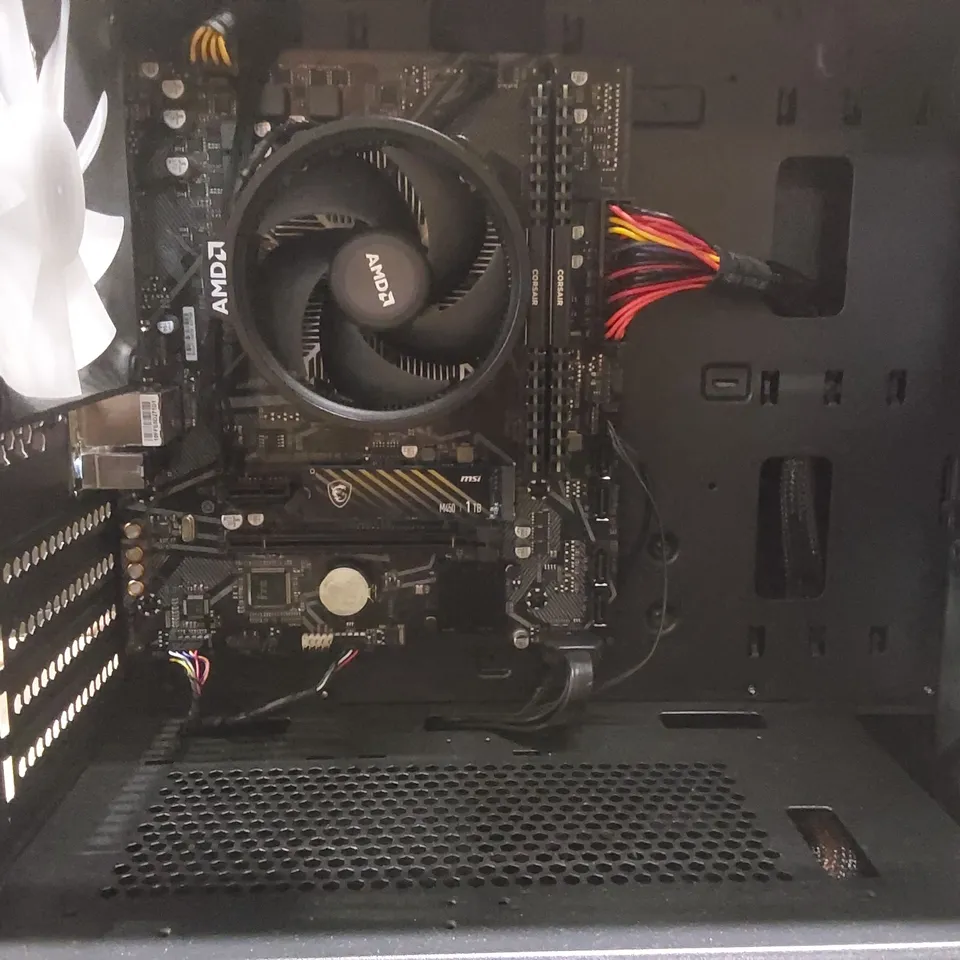 BOXED CUSTOM GAMING PC WITH MSI MONITOR - NO GPU, 16GB CORSAIR RAM, MSI M450 1TB SSD, COUGAR UNIFACE MINI RGB CASE, MSI LCD MONITOR
