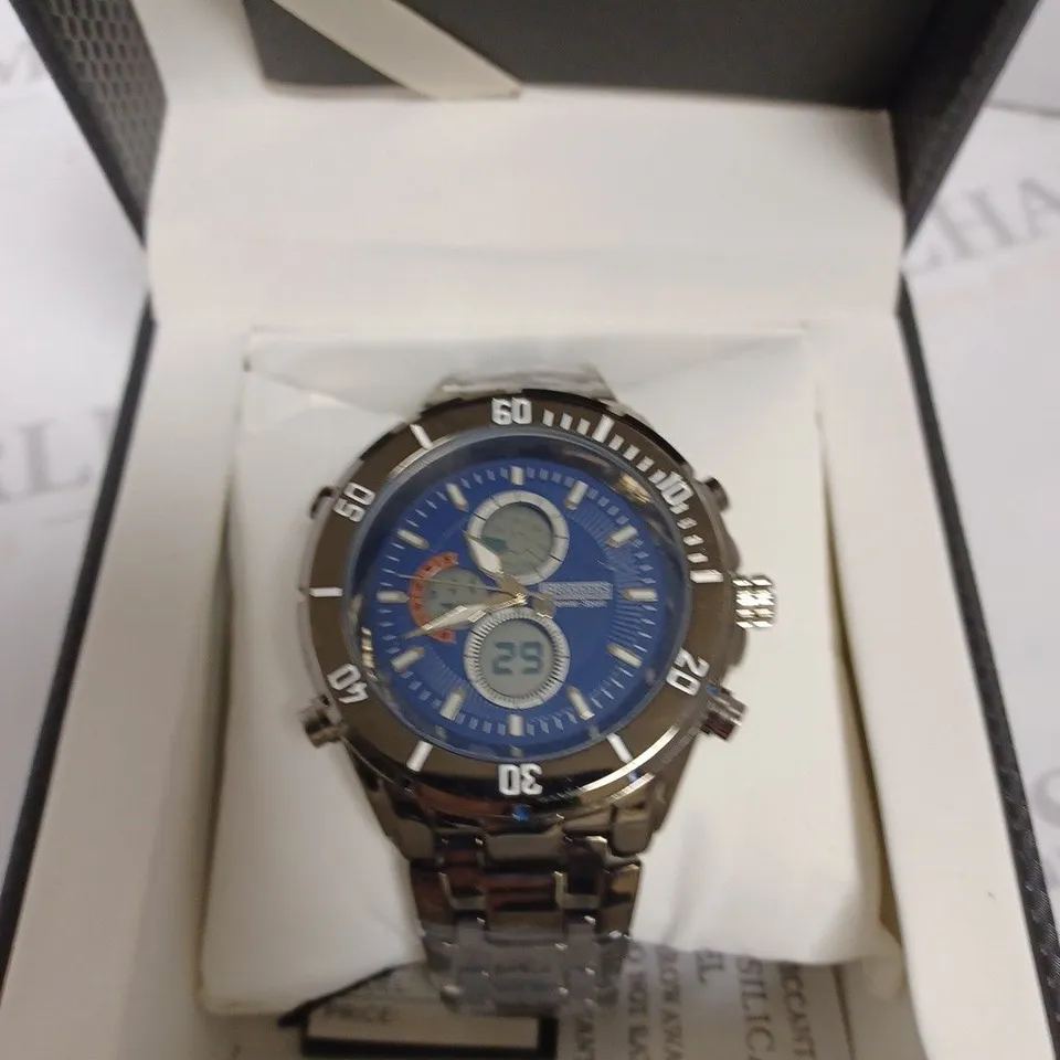BOXED BARKERS OF KENSINGTON PREMIER SPORT BLUE WATCH 