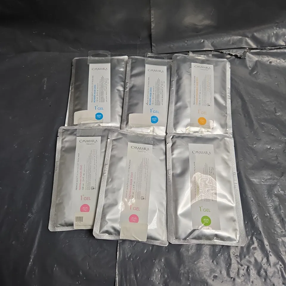 CASMARA BEAUTYPLAN LOT OF 6 ASSORTED PEEL OFF FACIAL MASKS