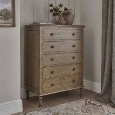 BRAND NEW BOXED HOMESDIRECT365 SERENITY 5 DRAWER CHEST OF DRAWERS