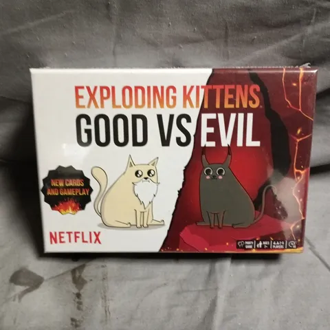 SEALED EXPLODING KITTENS: GOOD VS EVIL CARD GAME – NETFLIX EDITION