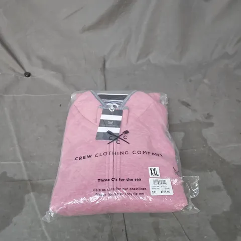 CREW CLOTHING COMPANY CLASSIC HALF ZIP SWEATSHIRT XXL BAGGED