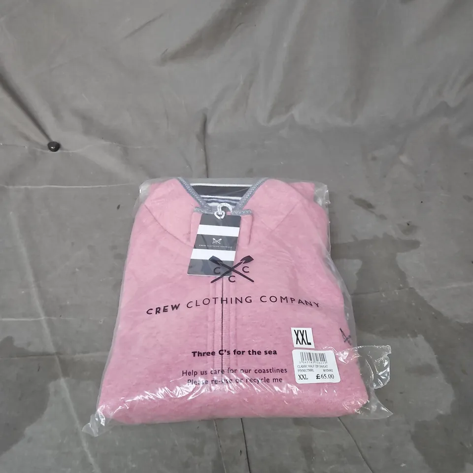 CREW CLOTHING COMPANY CLASSIC HALF ZIP SWEATSHIRT XXL BAGGED