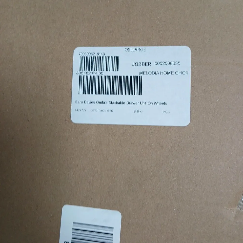 SARA DAVIES OMBRE STACKABLE DRAWER UNIT ON WHEELS – BOXED