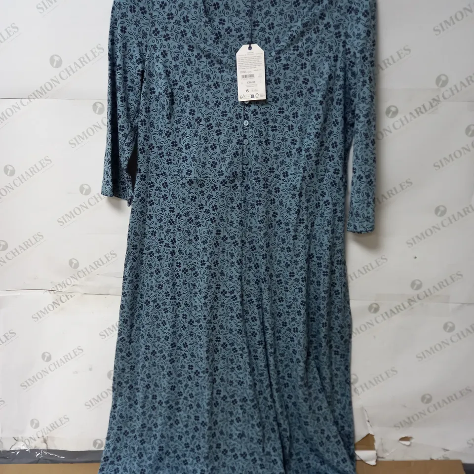 SEASALT CORNWALL AVA DRESS IN DITSY BLUE - UK 14
